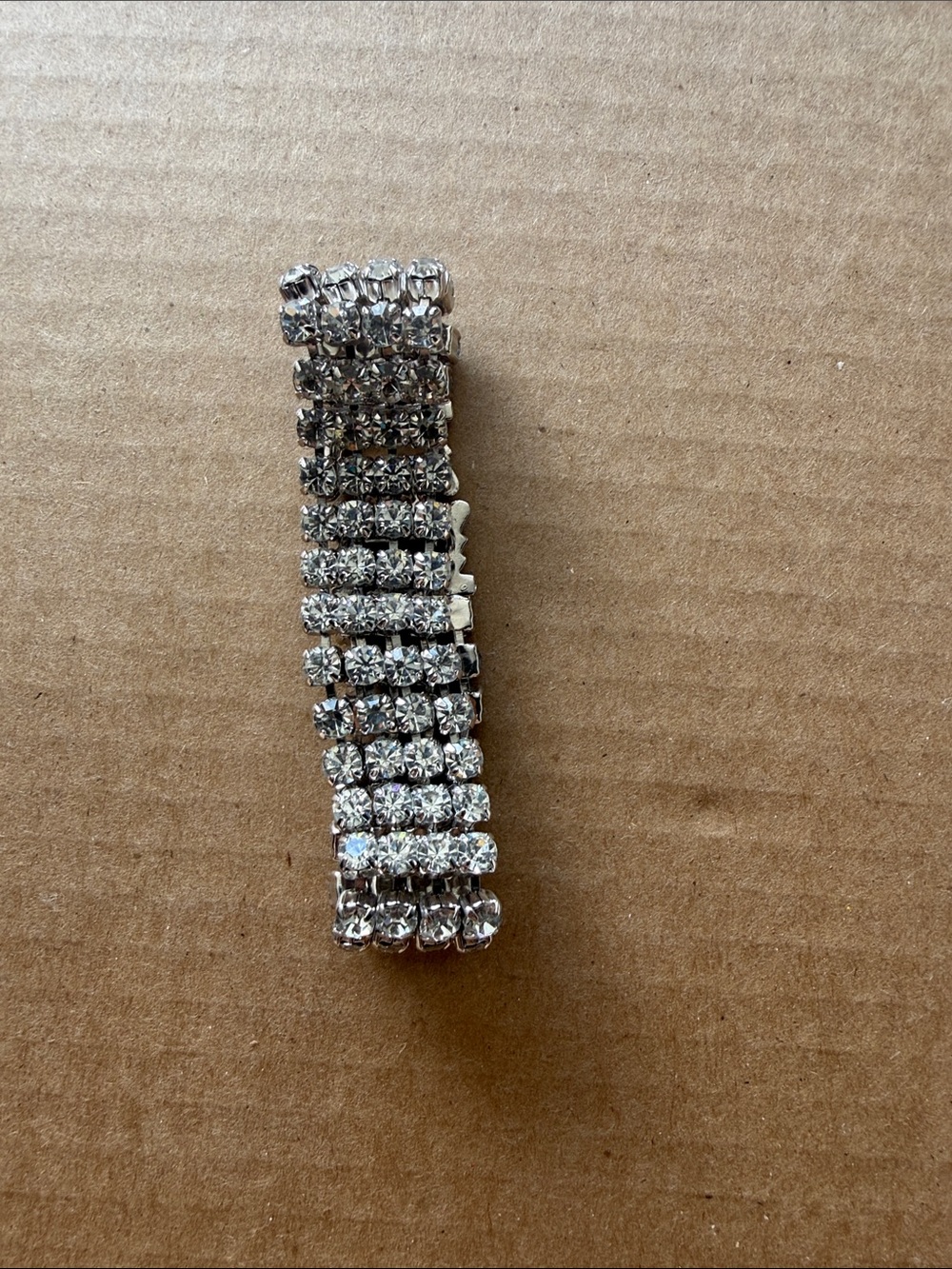 Crystal Rhinestone Bar bracelet- Silver